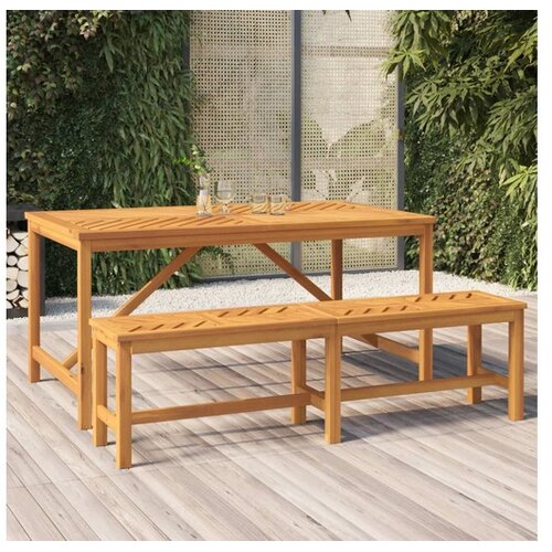  Vrtni blagovaonski stol 150 x 90 x 74 cm masivno bagremovo drvo Cijene