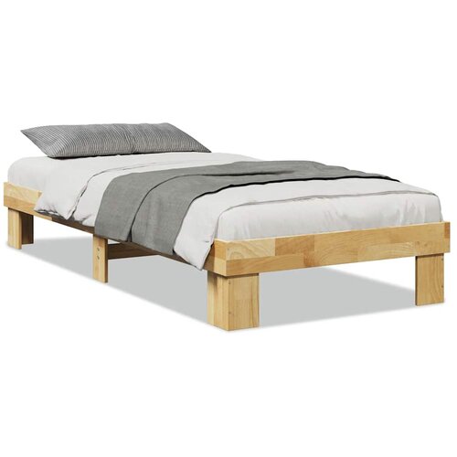 Maison Chic Posteljni okvir - Enojna postelja - Postelja za odrasle brez vzmetnice 75x190 cm masivni les hrast-J11014, (21770969) Cene