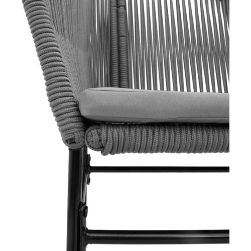  7-dijelni vrtni blagovaonski set s jastucima poliratan i staklo Siva 200 x 100 x 74 cm Slike