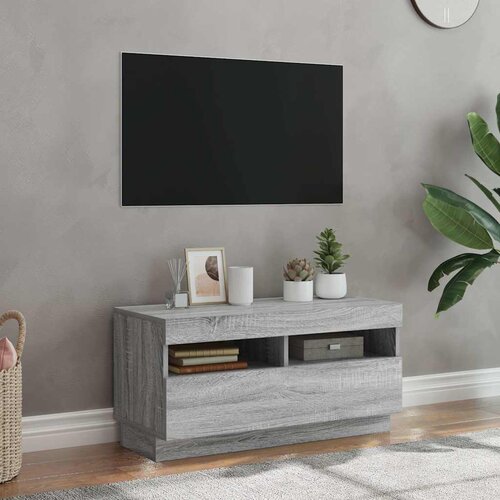 TV ormarić s LED svjetlima boja hrasta sonome 80 x 35 x 40 cm Cijene
