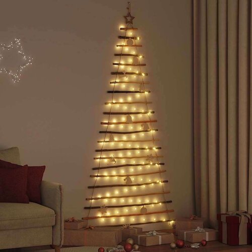 vidaXL Božićno drvce s 130 LED svjetlima Prirodna 210 cm Masivni jasen Cijene