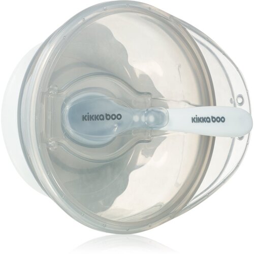 Kikka Boo Suction Bowl with Spoon skledica z žličko s pokrovčkom 4 m+ Blue 1 kos Cene