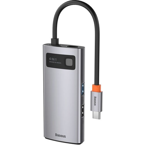 Baseus Metal Gleam 4in1 večnamensko HUB USB Type C - USB Type C Napajanje 100 W / HDMI 4K 30 Hz / 1x USB 3.2 Gen 1 / 1x USB 2.0 Cene