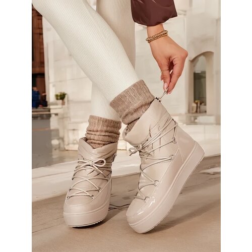 Resti Women's slip-on boots a'la snow boots in light brown Vevnose Cene