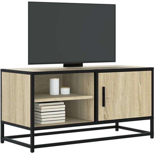 vidaXL TV omarica sonoma hrast 80x34,5x40 cm inženirski les in kovina Cene