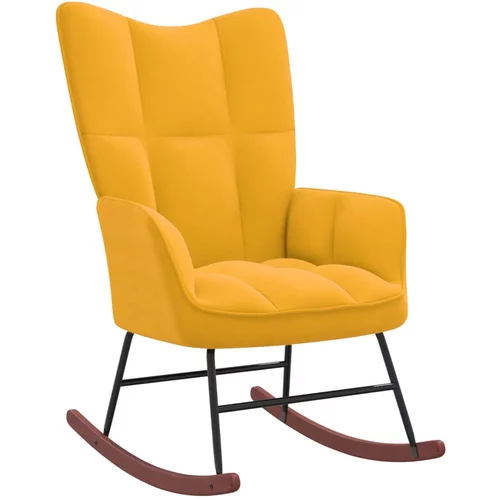  Stolica za ljuljanje boja senfa baršunasta