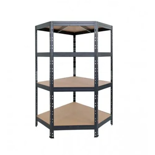 Polica metalna ugaona čaura kačenje 4 nivoa mdf 180x90x90x45 Cene