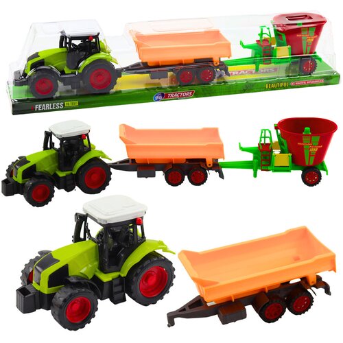  Set of Agricultural Tractor Trailer Tipper Feed Wagon Cene