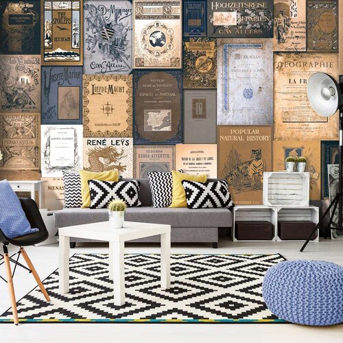  Samoljepljiva foto tapeta - Literary Mosaic 147x105 Slike