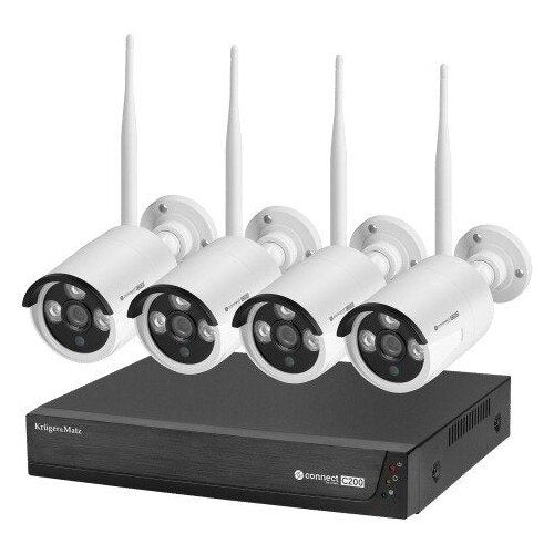 Kr&amp;uuml;ger&amp;amp;Matz Connect C200 Wi-Fi Full HD videonadzorni komplet s 4 kamerami Slike