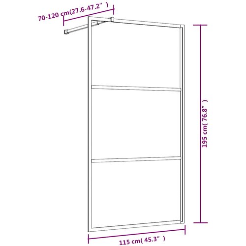  Stijenka za walk-in tu&amp;scaron; sa staklom ESG zlatna 115 x 195 cm Slike