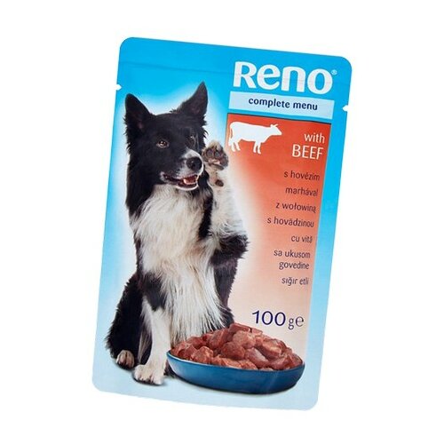 Reno Vlažna hrana za pse, Ukus govedine, 100g Slike