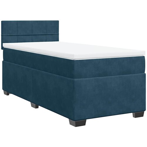 Box spring krevet s madracem tamnoplavi 90x190 cm bar&amp;scaron;unasti Slike