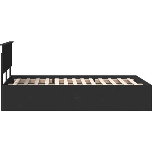  Okvir za krevet Crna 120 x 190 cm Konstruirano drvo - Crna 120 x 190 cm Slike