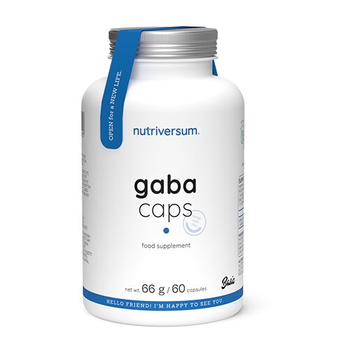 NUTRIVERSUM gaba Caps750 mg (gama-aminobuterna kiselina) - 60 kapsula Slike