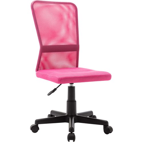 VidaXL Uredska stolica ružičasta 44 x 52 x 100 cm od mrežaste tkanine Slike