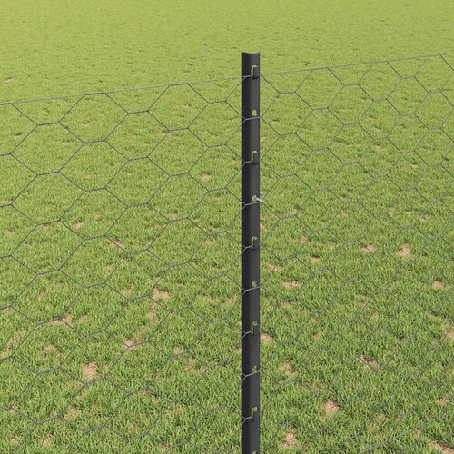  Heksagonalna ograda s stubom 100 x 1,5 m Čelik premazan PVC-om Slike