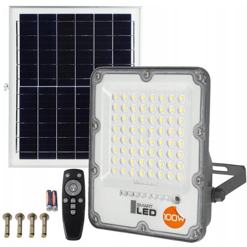  LED prigu&scaron;iva solarni reflektor LED/100W/3,2V 5000K 10500 mAh IP65 crna + daljinski upravljač Cene