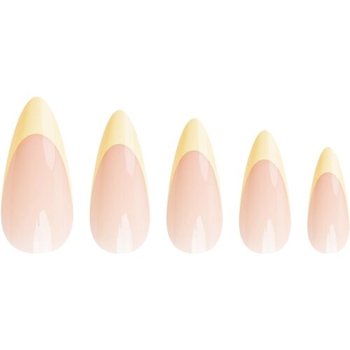 Nail HQ Almond Lemon French umetni nohti z lepilom 24 kos Slike