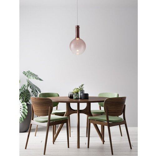 Nova Luce Rjava steklena LED zatemnitvena viseča svetilka &amp;oslash; 25 cm Nostos &amp;ndash; Slike