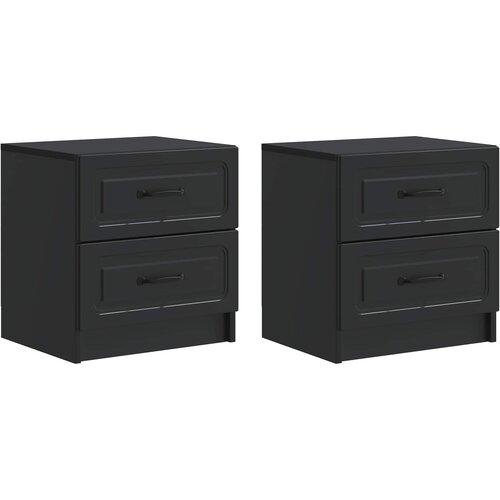  Noćni ormar 2 pcs Crna 43 x 34,5 x 44,5 cm Konstruirano drvo Cene