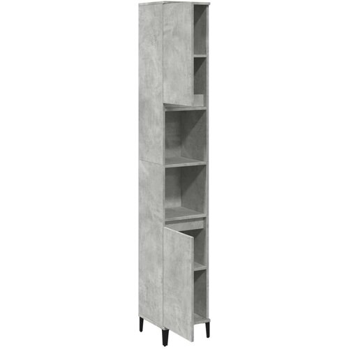 vidaXL Kopalniška omarica betonsko siva 30x30x190 cm inženirski les Cene