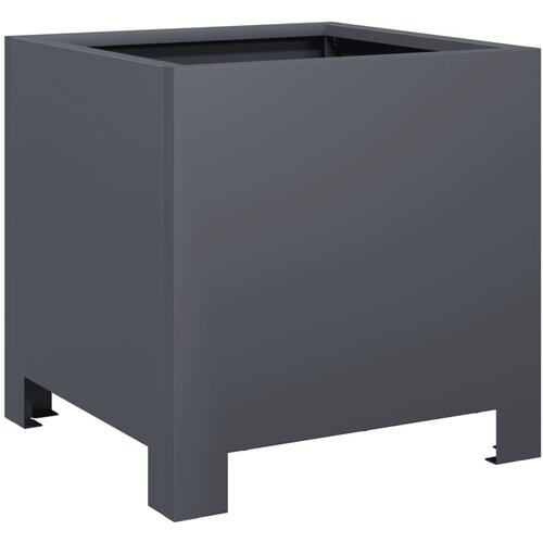 Maison Chic Vrtno korito - Greda - Cvetlični Lonec antracit 30x30x30 cm jeklo, (21790143) Cene