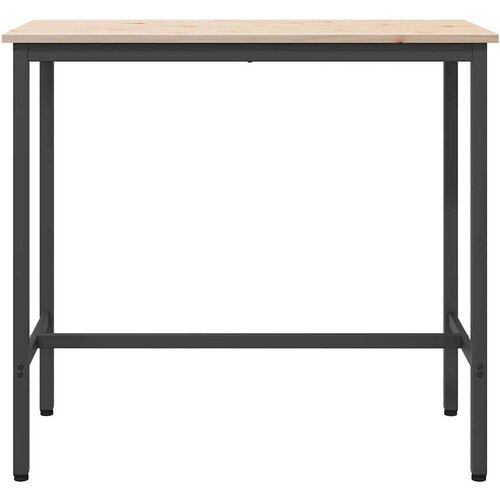  Stol Prirodna 100 x 50 x 91 cm Inženjerska drva i čelik Slike