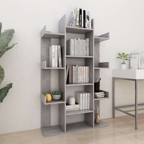 Furnova Knjižna omara betonsko siva 86x25,5x140 cm iverna plo&amp;scaron;ča, (21951072) Slike
