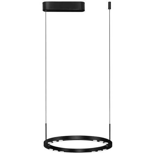Nova Luce Mat črna aluminijasta LED zatemnitvena viseča svetilka &oslash; 40 cm Lunette &ndash; Cene