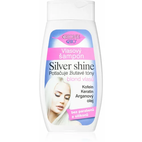 Bione Cosmetics Silver Shine šampon za nevtralizacijo rumenih tonov 260 ml
