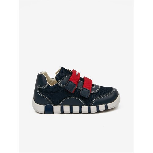 Geox Dark blue boys' sneakers with leather details - Boys Cene
