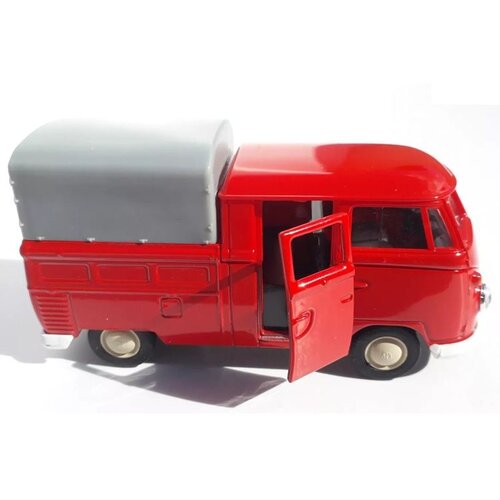 Volkswagen VW T1 double cabin pickup red 1:34 Slike