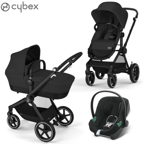 Cybex Gold® dječja kolica 3u1 eos™ lux moon black (black frame) + aton™ b2 volcano black