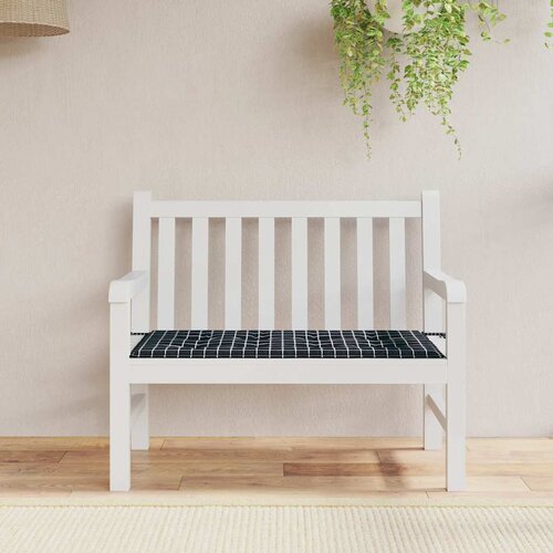  Jastuk za vrtnu klupu crni karirani 120x50x4 cm tkanina Oxford Cijene