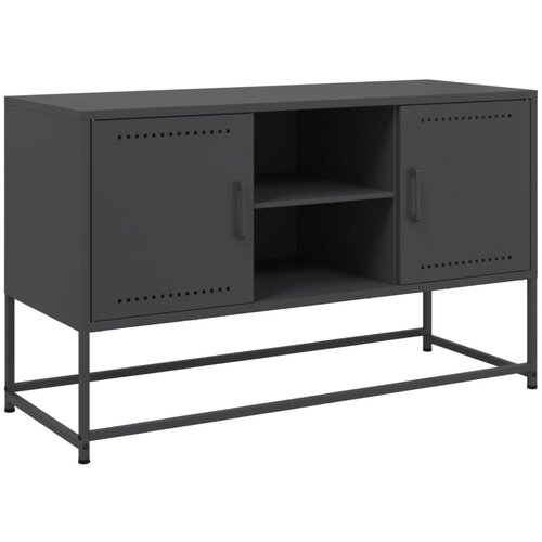 Maison Chic TV omarica - TV enota - Televizijska omarica črna 100,5x39x60,5 cm jeklo, (21699595) Cene