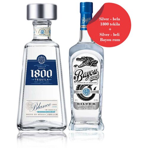 1800 i Bayou Akcija za Crni petak broj 1: Tequila Reserva 1800 SILVER 38% 0,70 L i Bayou Rum Silver 40% 0.7L Slike