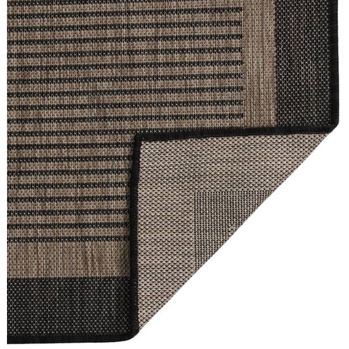 Maison Chic Zunanja Preproga, Rug ploščato tkanje 80x250 cm temno rjava, (22122478) Cene