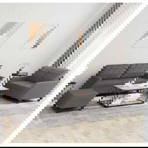 vidaXL 3-dijelni set sofa s jastucima sivi od umjetne kože Cene