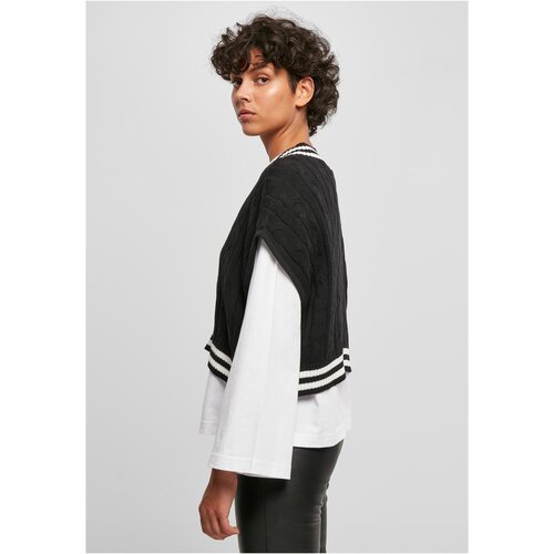 UC Ladies Ladies Cropped Knit College Slipover black Slike