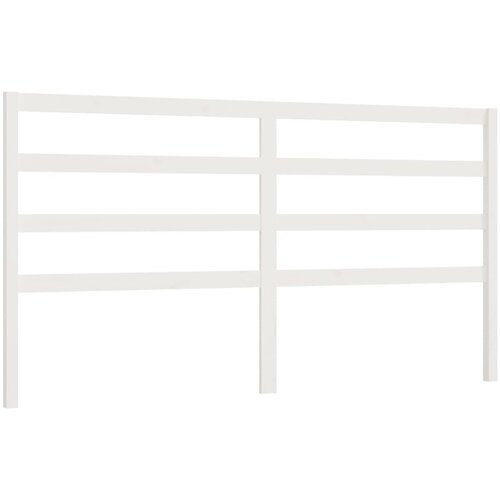 Maison Chic posteljno vzglavje - vzglavna omarica - nočna omarica belo 206x4x100 cm trdna borovina, (21705667) Slike