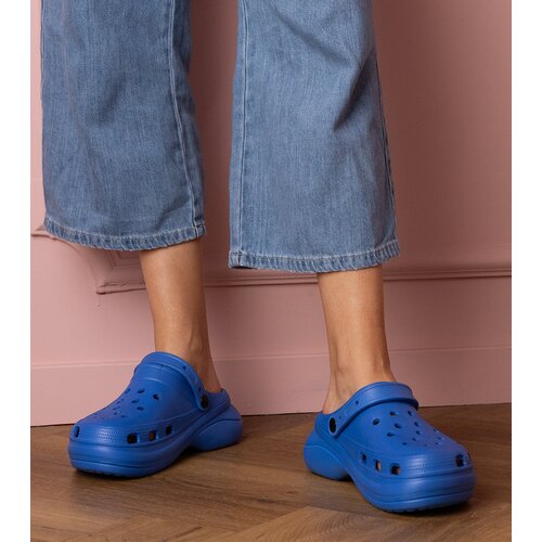 D/CEO marka niezdefiniowana Blue enclosed platform mules Kameris Cene