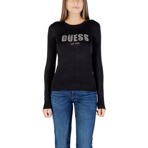 Guess Puloverji LS CN REYNA LOGO SWTR W5BR40 Z2NQ2 Črna Cene