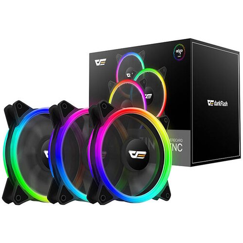 Darkflash ARGB VENTILATORJI 120X120 ZA RAČUNALNIK 3V1 SET Z OSVETLITVO OZADJA, (5000296036) Cene