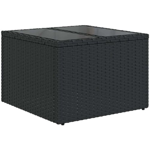 VidaXL 10-dijelni set vrtnih sofa s jastucima crni od poliratana Slike