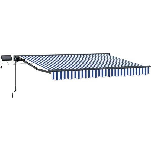 Ručni okvir tende s LED-ima Plava i bijela 3 5 x 2 5 m - Plava i bijela Antracit 3 5 x 2 5 m Cene
