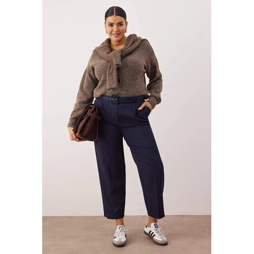 Trendyol Ženske pantalone Tbbaw26Ar00020, Tamnoplave Cene