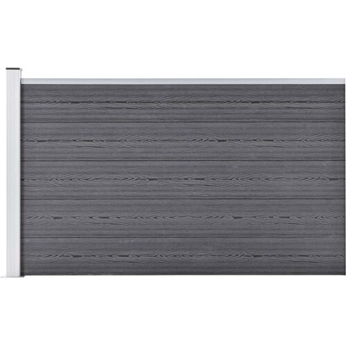 VidaXL Vrtna ograda WPC 175 x 105 cm siva Slike