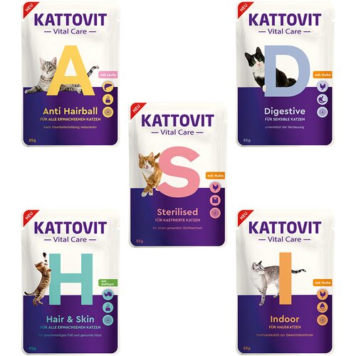 Kattovit Vital Care probno pakiranje - 100 x 85 g (5 varijanti) Cijene