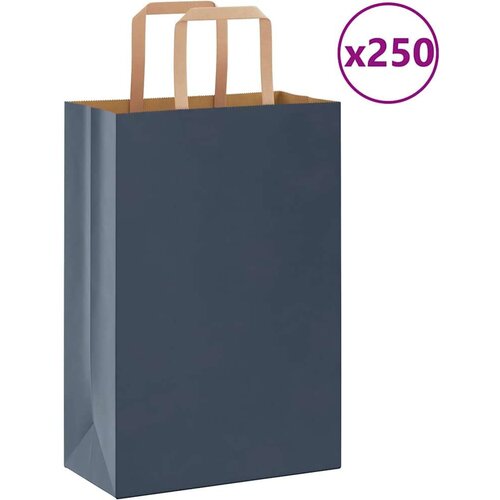  Papirnate vrećice 250 kom s ručkama plave 21x11x31 cm Cijene